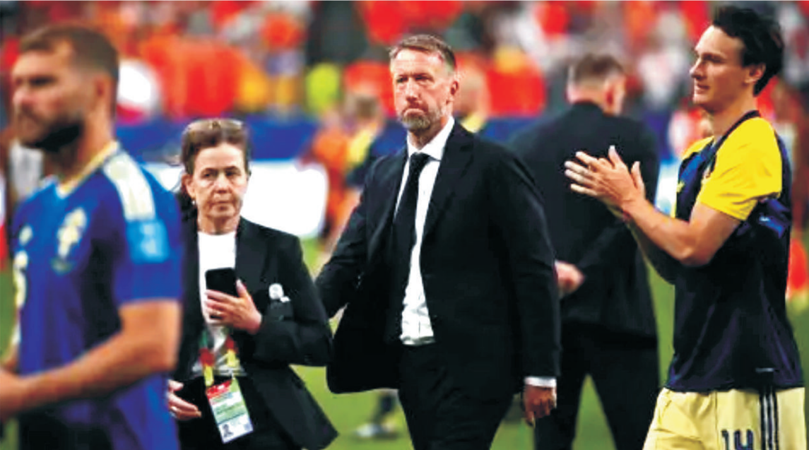 Potter admite que Suecia recibió «una lección» tras goleada de Países Bajos
