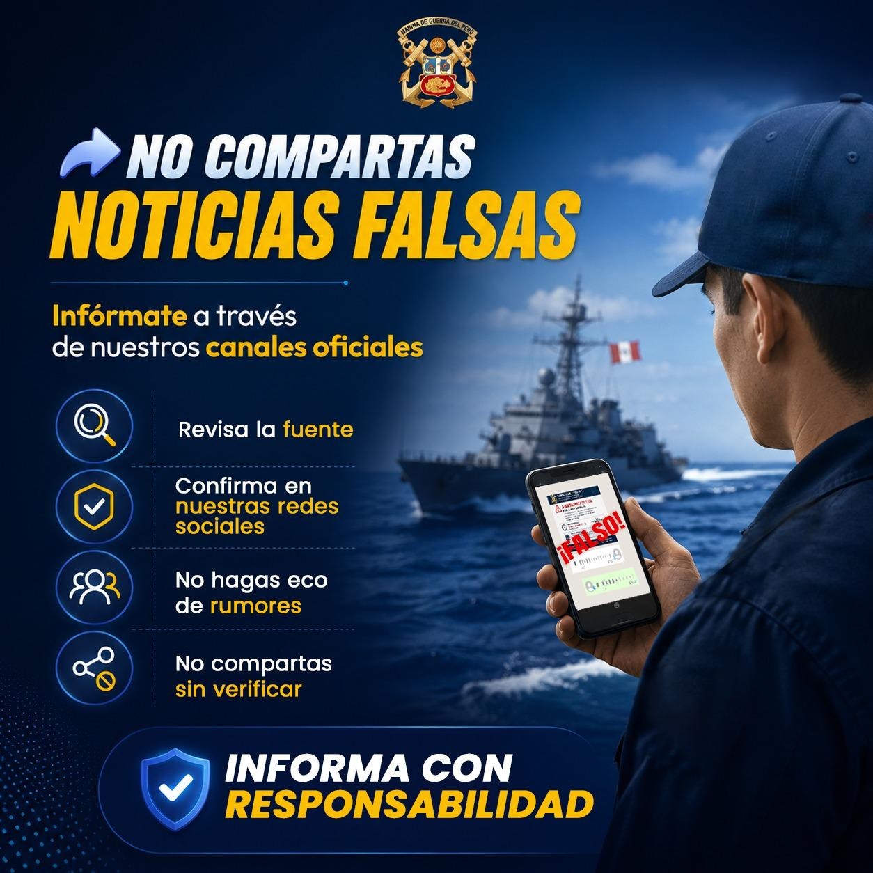 Marina de Guerra desmiente audio sobre supuesto terremoto de magnitud 8.8